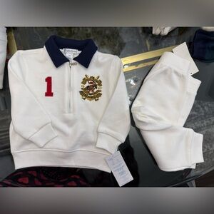 Polo Ralph Lauren

Baby Boy's Half-Zip Sweatshirt & Joggers Set